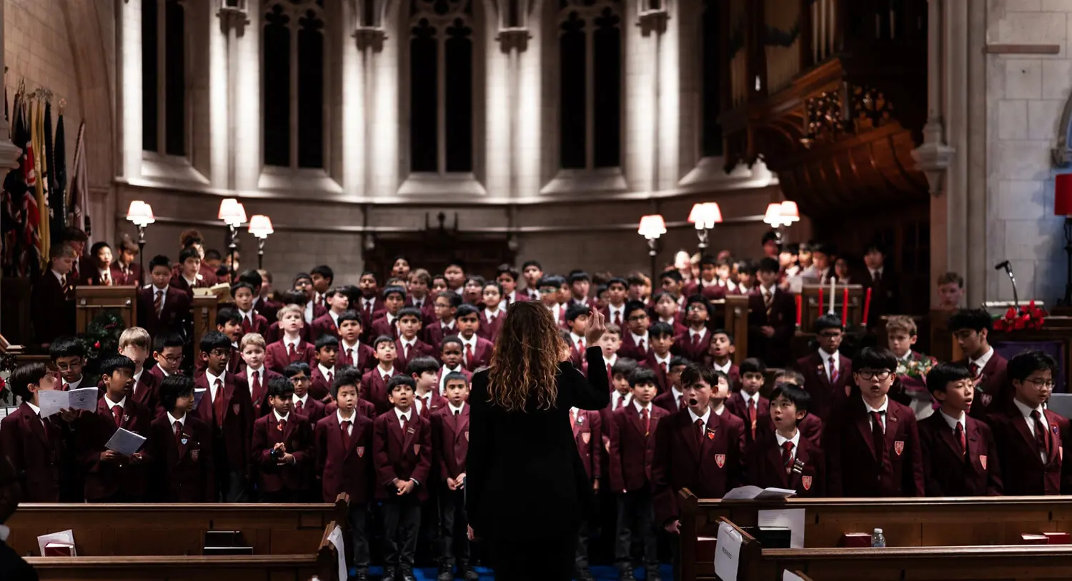 Pupils performing at the Carol Concert at Homefield Prep