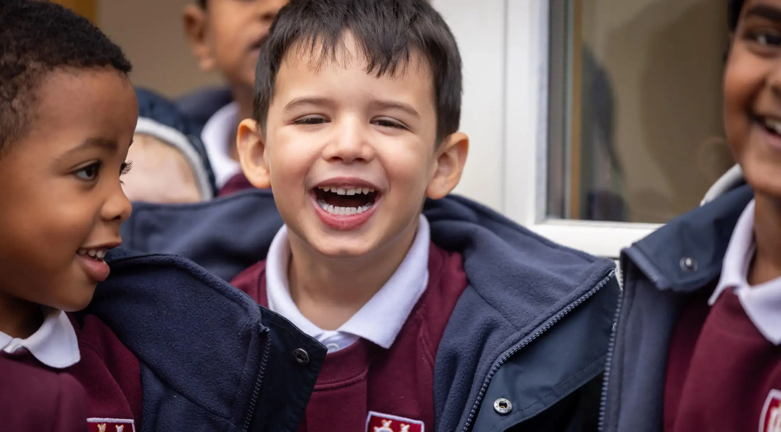 Boys talking together at Homefield Prep 